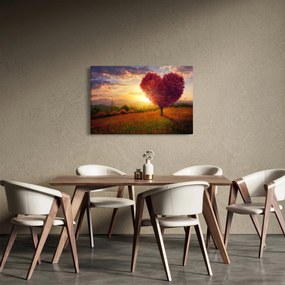 Obraz stromu v tvare srdca (90x60 cm)