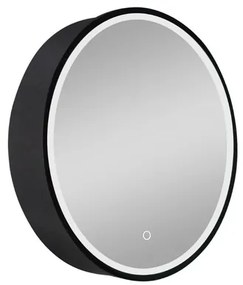 Zrkadlová skrinka s osvetlením SAT 60x60 cm čierna SATZGALED60CE, 1 ks