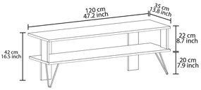TV stolík/skrinka Dual (biela). Vlastná spoľahlivá doprava až k Vám domov. 1107984