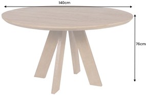 Okrúhly jedálenský stôl Eglantine 140 cm hnedé mango