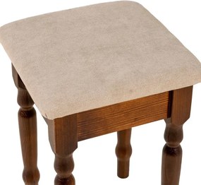 Rohový jedálenský komplet N2, orech / béžová aston 22