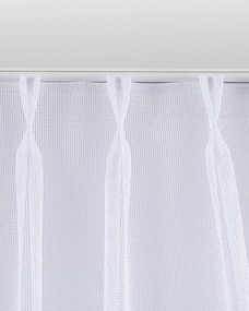 Záclona so systémom FLEX (dvojité spony flex) farba produktu biela látka polopriehľadný, zapletaná