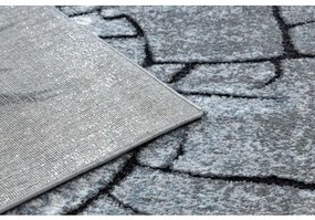 Moderný koberec COZY 8875 Wood, kmeň stromu - Štrukturálny, dve vrstvy rúna sivá / modrá Veľkosť: 140x190 cm
