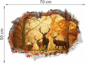 Samolepka na stenu "Jelene" 70x50 cm