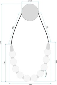 Toolight Toolight, LED nástenné svietidlo 8W, 4000K, APP1661-W, čierna-biela, OSW-03666