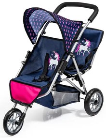 Bayer Design Kočík pre bábiky dvojičky Duo (modrá)  (100355100)