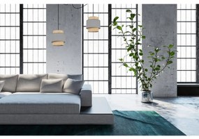 Závesné svietidlo Boho Spider, 2x jutové/sivé textilné tienidlo