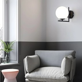 Toolight Toolight, nástenné svietidlo 1xE27, G101-1W, čierna-biela, OSW-09726