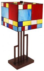 Vitrážová lampa tiffany stolová H62*W28*D28 cm