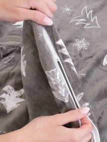 Obliečka na vankúš mikroplyš Exclusive 50 × 70 cm - Stromčeky sivé