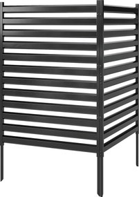 Outsunny záhradný plot 2 panely 152 x 91 cm kovový súkromný plot s tyčami a krytkami, zasúvacie dekoračné panely odolné proti korózii, bez kopania, či