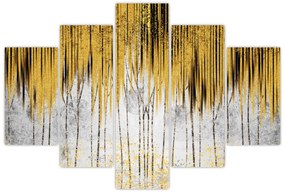 Obraz - Zlaté čiary (150x105 cm)