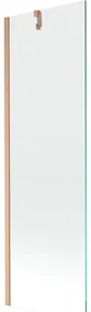 Mexen Next, 1-krídlová vaňová zástena 60 x 150 cm, 6mm číre sklo, medená matná, 895-060-000-00-00-65