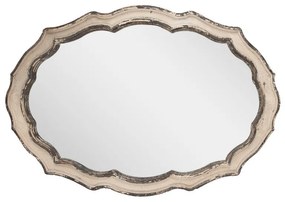 Šedobéžové antik nástenné zrkadlo s odrením Billy - 52*3*75 cm