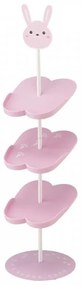 Stojan na detské topánky Yamazaki Cat 7962, na 4 páry, š.18 cm, kov/plast, ružový