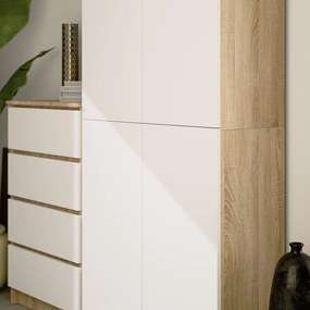 Skriňa Rexa III 80 cm dub sonoma/biela
