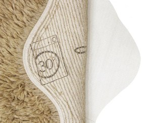Lorena Canals, Vlnený koberec Woolly - Sheep Beige, 75x110 tvar kožušiny, béžová, obývacia izba