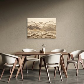 Sklenený obraz - 3D línia hôr (70x50 cm)