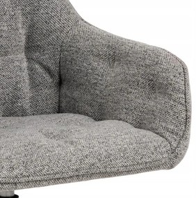 Otočné jídelní křeslo Brooke šedé