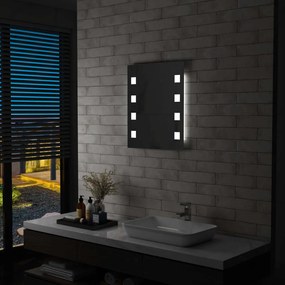 vidaXL Kúpeľňové LED nástenné zrkadlo 50x60 cm