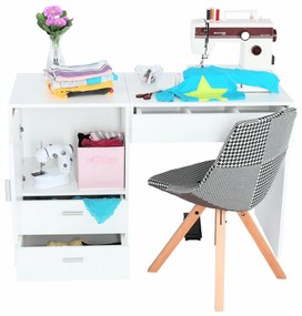 Viacúčelový stôl pre krajčírky Tailor - biela