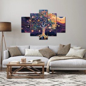 Obraz – Fialový strom plný energie (150x105 cm)