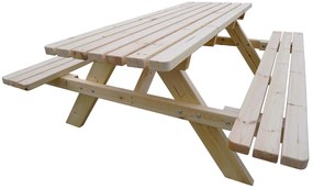 Masívny drevený pivný set so sklopnými lavicami 180 cm