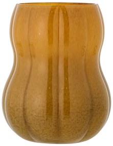 Hnedá sklenená ručne vyrobená váza (výška 20 cm) Pumpkin – Bloomingville