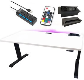 Písací Stôl Top Elektr. Biely 160x80x3,6 Model 3