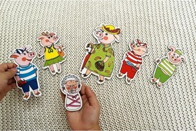 MARIONETINO – O troch prasiatkach – bábky 6 ks