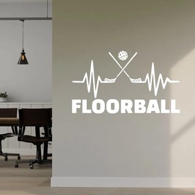 Veselá Stena Samolepka na stenu na stenu Floorball Farba: černá