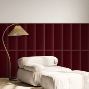 Zamatový čalúnený panel - Obdĺžnik - 90x30cm Farba: Vínová