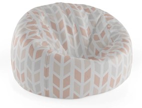 Sablio Sedací vak Cocoon Svetlé kosodĺžniky - 75 x 45 x 35 cm