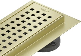 Mexen Flat 360° M08 otočný lineárny odtok 90 cm, zlatý kartáčovaný - 1A25090-40