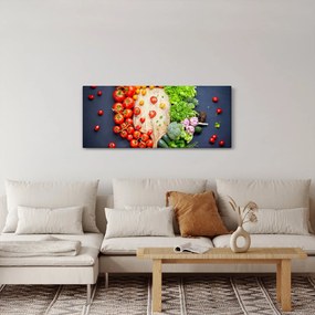 Obraz - Stôl plný zeleniny (120x50 cm)