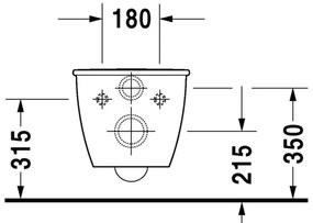 Duravit Darling New - Závesné WC Compact, 485x360 mm, biela 2549090000