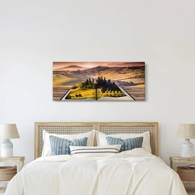 Obraz krajiny v knihe (120x50 cm)