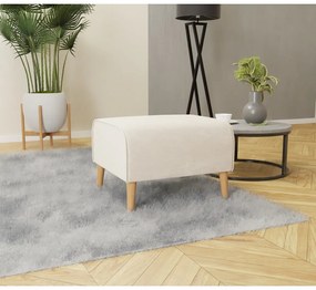 Krémová zamatová podnožka Carole - Ropez