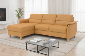 XXXLutz ROHOVÁ SEDAČKA, textil, koža, kari žltá Sit & More - Sedačky - 00014403323W