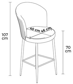 Sada barových stoličiek Fora Cappuccino and White,4 ks, 4 ks