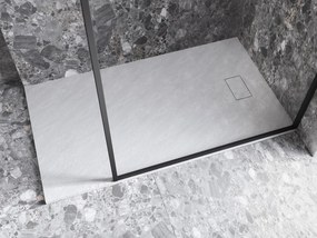 Besco Obdĺžniková sprchová vanička z SMC kompozitu VEXO R 100x80 (120x80, 120-180x90) BESCO-Rozmery: 100x80