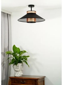 Duolla - Prisadený luster RIO SHINY 1xE27/15W/230V pr. 45 cm čierna/medená