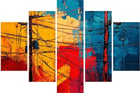 Obraz - Abstraktné elektrické vedenie (150x105 cm)
