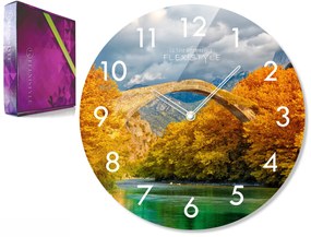 Dekorstudio Sklenené hodiny na stenu BRIDGE