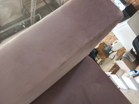 AKCIA Ružová rozkladacia rohová pohovka ZENA, obojstranná II. akosť