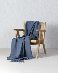 Deka Merinos 140x200 cm melange denim