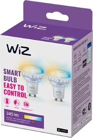 Philips Wiz Tunable white 8720169076709 LED žiarovka GU10 PAR16 4,7W/345lm 2700-6500K 2-set