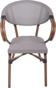 Béžová kovová záhradná stolička Toskana – Garden Pleasure