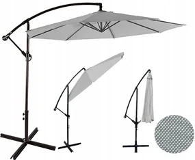TRENDIE Záhradný slnečník Sunny - svetlo sivý 300cm