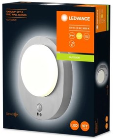 Ledvance - LED Vonkajšie nástenné svietidlo so senzorom DISC LED/8W/230V IP44